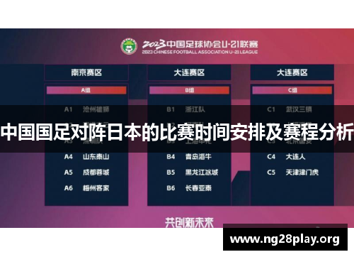 中国国足对阵日本的比赛时间安排及赛程分析